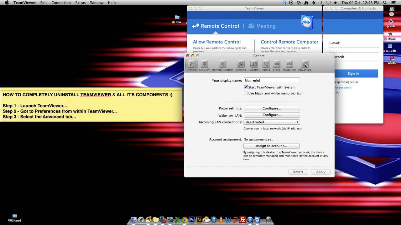completely remove teamviewer mac